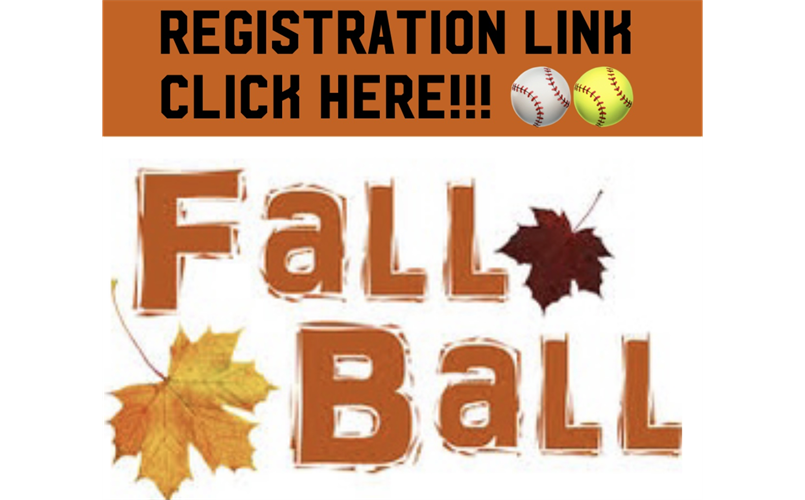 2024 FALL Registration-Baseball, T-Ball & Softball